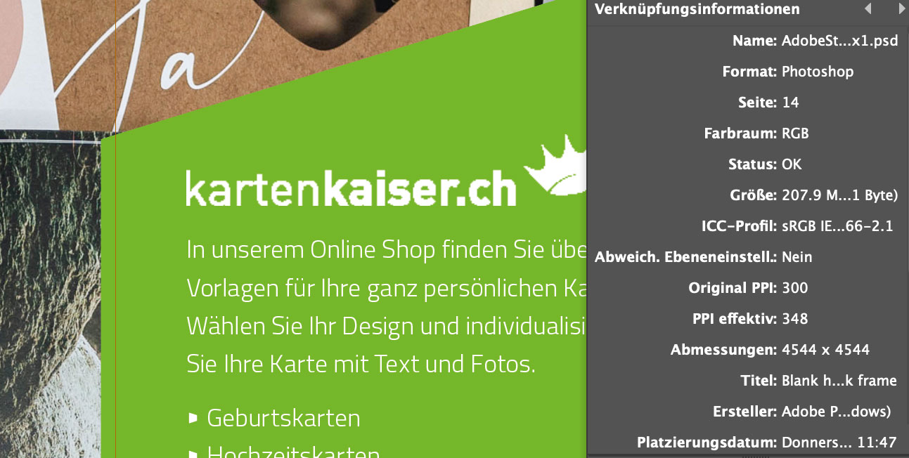 Bildauflösung im InDesign überprüfen